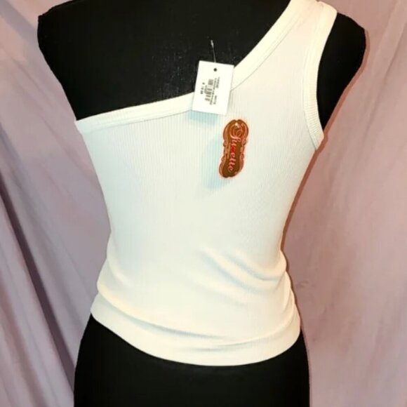 NWT Ribbed Crop white tank Bodycon Bombshell Size S - Picture 3 of 6